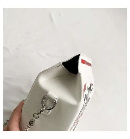 Printed Graffiti Small Square Bag Fashion Cool Crossbody Bag Funny Box Shoulder Bag For Girls Good Vibrations