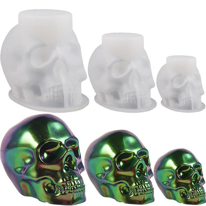 Halloween Ornament Silicone Candle Mold DIY Handmade Skull Scented Candle Soap Plaster Resin Casting Molds Home Decor Craft Gift Good Vibrations