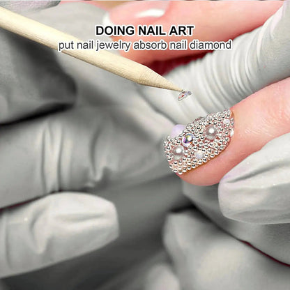100/50pcs Nail Art Pusher Orange Wood Sticks Cuticle Pusher Remover Rhinestones Dotting Removal Manicure Pedicure Care Tools Good Vibrations