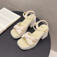 Ladies High Heels Sandals Wedding Party Women's Summer Shoes Open-toe Elegant Women's Fashion Causal Platform Sandals Cross-tied Good Vibrations