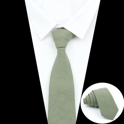 Wed Cotton Tie Solid Color Necktie For Man Woman Blue Pink Yellow Skinny Slim Ties Fashion Wedding Party Gifts Men Accessories Good Vibrations