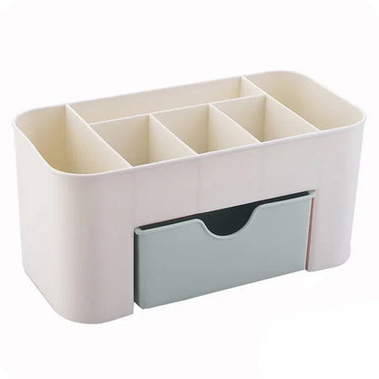 Double Layer Plastic Makeup Organizers Storage Box Cosmetic Drawers Jewelry Display Box Desktop Make Up Container Boxe Organizer Good Vibrations