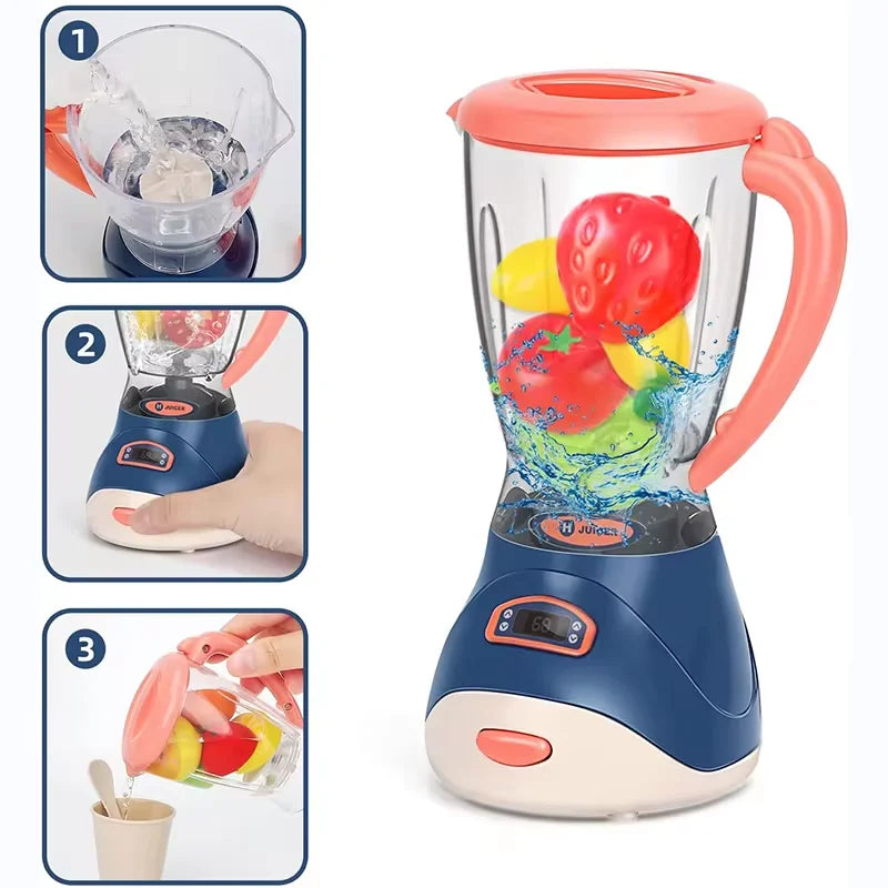 Mini Household Appliances Kitchen Toys Pretend Play Set with Coffee Maker Blender Mixer and Toaster for Kids Boys Girls Gifts Good Vibrations