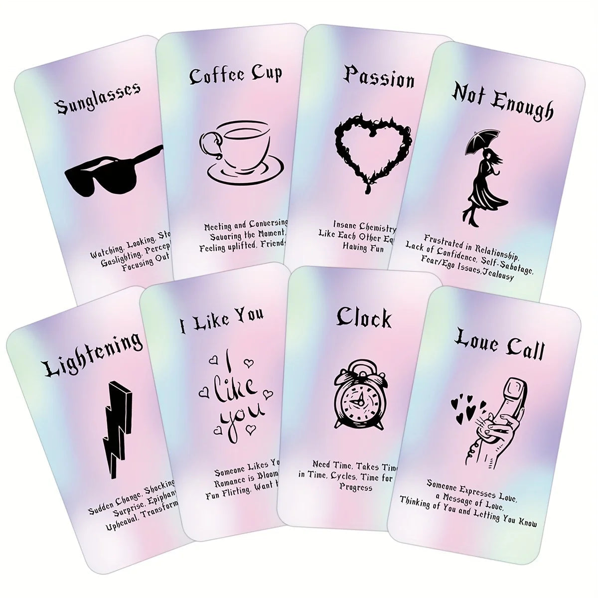 40/54 Sheets Tarot Set,Perfect Tarot Deck for Beginners,Tarot Fortune-telling Game Cards,Twin Flame Tarot Cards with Meaning Good Vibrations
