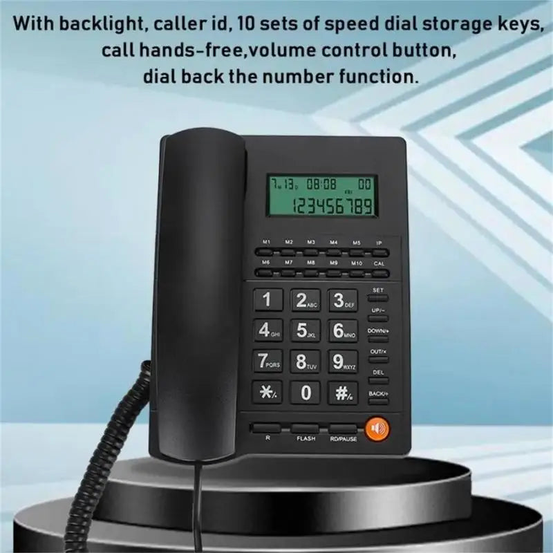 Corded Landline Phone Big Button Landline Phones with Caller Identification Fixed Telephone for Office Hotel Receptioni Good Vibrations