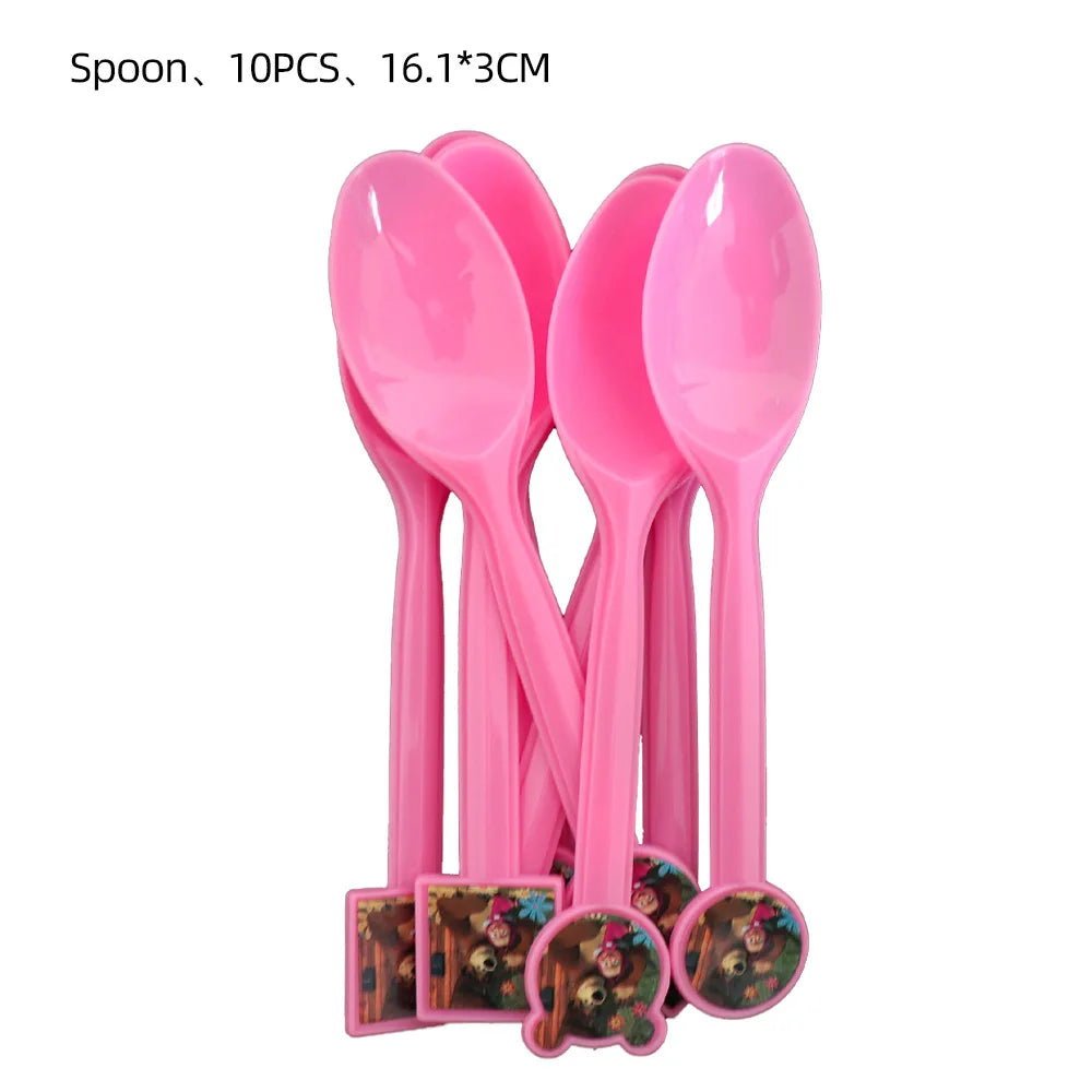 Girl and the Bear Birthday Decorations Disposable Tableware Tablecloth Cup Plate Napkin Balloons Baby Shower kids Party Favors Good Vibrations