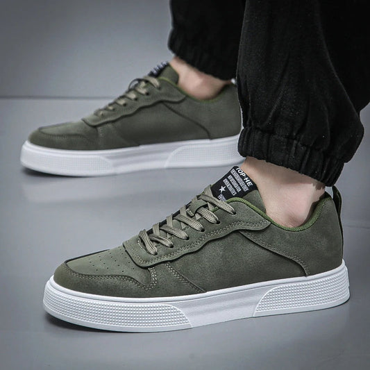 Men's Sneakers Platform Casual Shoes Soft Non Slip Running Shoes Trend Lightweight Flat Shoe Lace-up Shoes for Men Tenis Hombres Good Vibrations