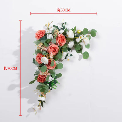 Artificial Flower For Wedding Welcome Sign Decoration Window Hall Exhibition Decor Photo Props Flower Backdrop Party Arrangement Good Vibrations