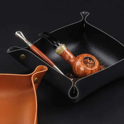 Leather Herb Tobacco Rolling Tray Foldable Cigarette Tobacco Rolling Tray Tobacco Roller Grinder Tray Herb Tobacco Storage Tray GOOD Vibrations Adult Super Store