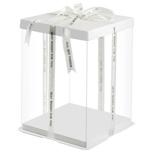 10 Set Clear Gift Box Cake Candy Chocolate Packaging Display Boxes PET Plastic Wedding Birthday Favor Holder Flower Diy Box Good Vibrations