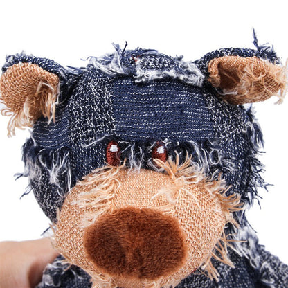 Pet Teddy Bear Soundmaking Toy Plush Interactive Dog Toys Grinding Cleaning Teeth Anti Bite Abreact Plaything Bear Pets Supplies Good Vibrations