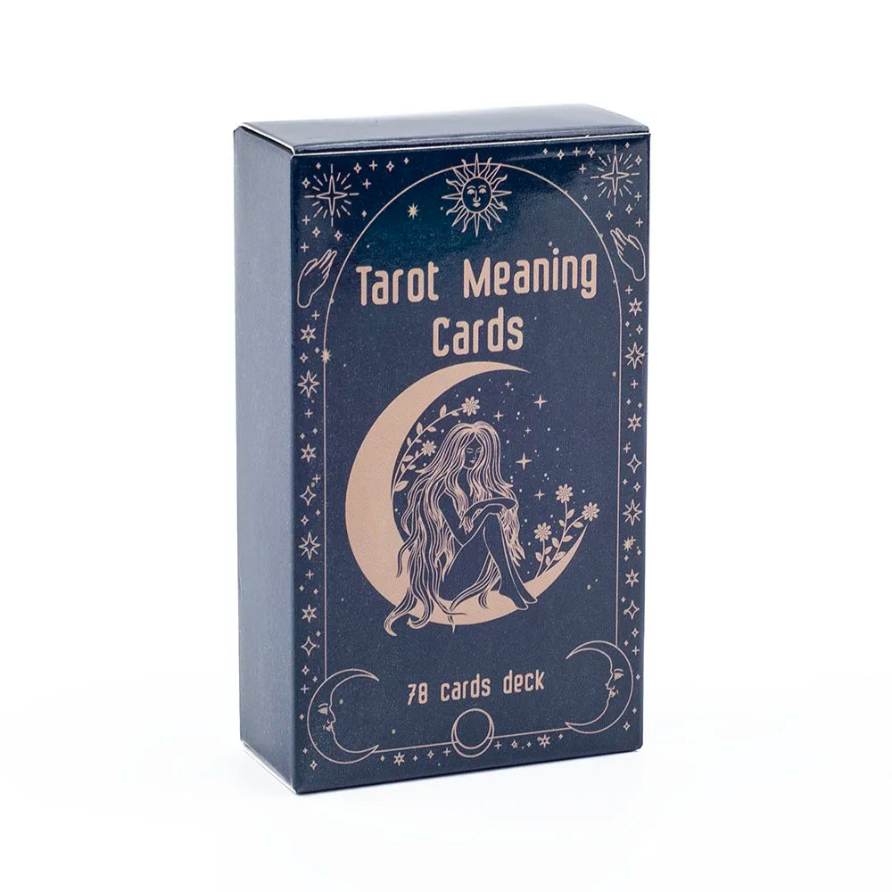 Meaning Tarot Cards 78 Cards Deck English Visions Divination Edition Board Game for Beginners Pocket Size Tarot Learning Deck Good Vibrations