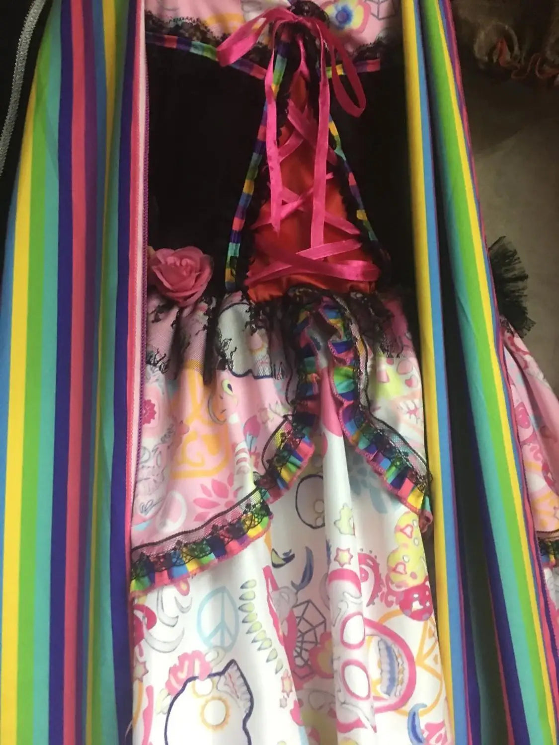 Halloween Costumes for Women Skull Flower Fairy Ghosts Bride Dress Mexico Day Of The Dead Skull Zombie Vampire Cosplay Good Vibrations