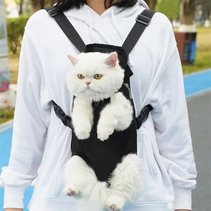 Adjustable Cat Carrier Bag Pet Double Shoulder Backpack Portable Bag Outdoor Travel Camping Hiking Cat Bag Dog Bag Good Vibrations