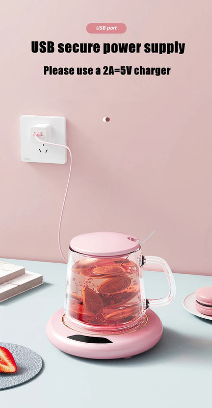 1PC Thermostatic Heating Coaster USB Home Heating Coaster 3-speed Adjustment Heating 55 Degrees Constant Temperature Good Vibrations Adult Super Store