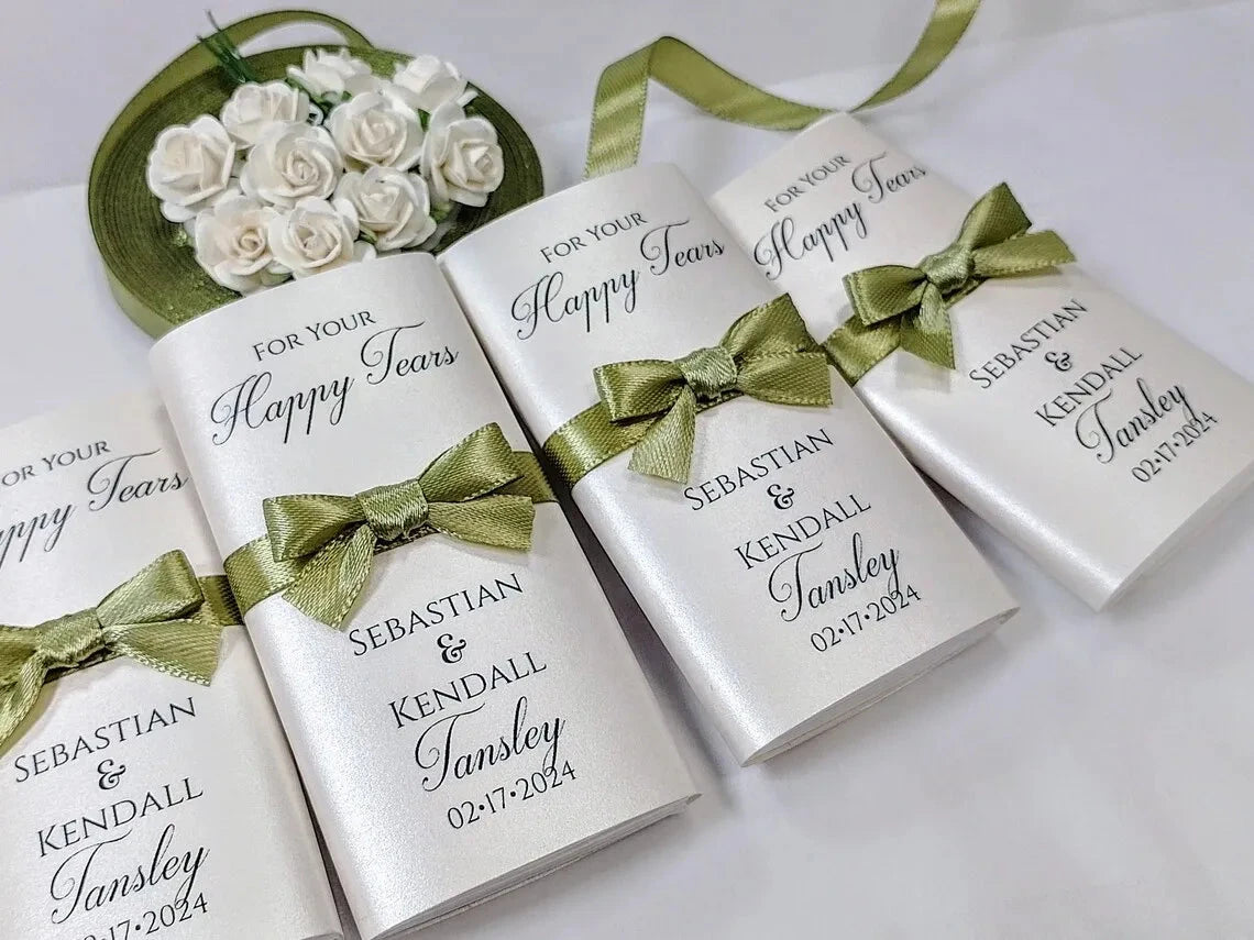For Happy tears Tissue pack, Personalized Wedding favors, Personalized Wedding Favors, Wedding Tissue packs, Wedding decor Good Vibrations