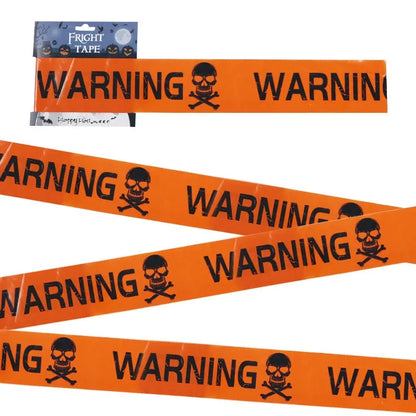 NEW 1PC Halloween Props Window Prop Warning line Plastic Skull Head Warning Tape Signs Halloween Decoration Witch Balloons lot Good Vibrations