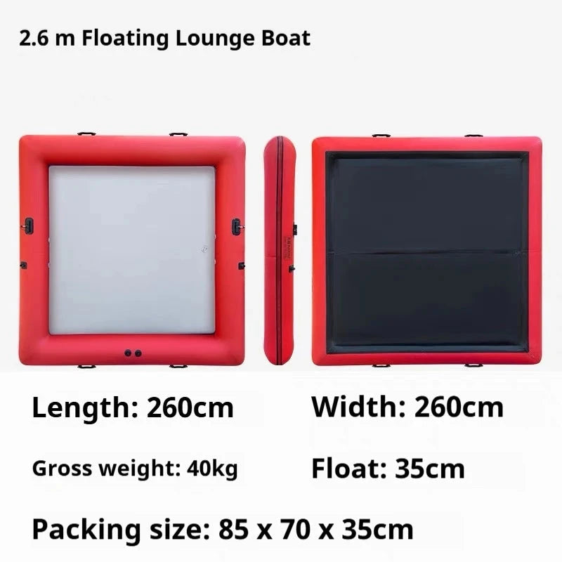 Inflatable Floating Lounge Boat Pvc Inflatable Boat Paddle Surfing Portable Fishing Boat For Outdoor activities Good Vibrations