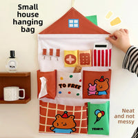 Cute Wall Storage Bags Hanging Pockets Cute Wall Mounted Storage Bag Organizer Kawaii Cartoon Sundries Office Container Pouchs Good Vibrations