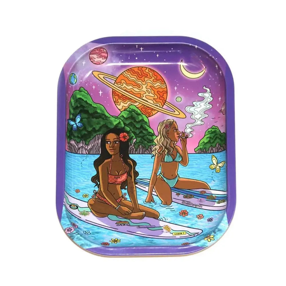 Various Pattern Designs Rolling Tray Herb Tinplate Plate Grinder Tools Rolling Tray 180 x 140 MM Herb Tobacco Smoke Accessories Good Vibrations Adult Super Store