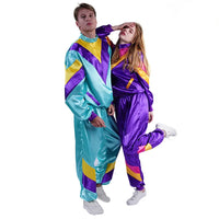 Cosplay Women Disco Suit Fancy Dress Hippie Costumes Men Disco Tracksuit Couples for Costumes Clothes Adult Carnival Costume Good Vibrations