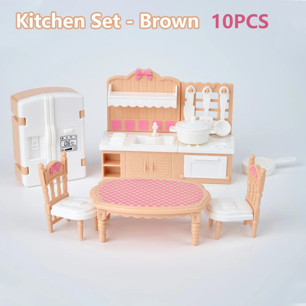 1:12 Dollhouse Ice Cream Truck Baby Bed Simulation Miniature Scene Display Dessert Car Bunk Bed Bathroom Kitchen Toy For Girl Good Vibrations