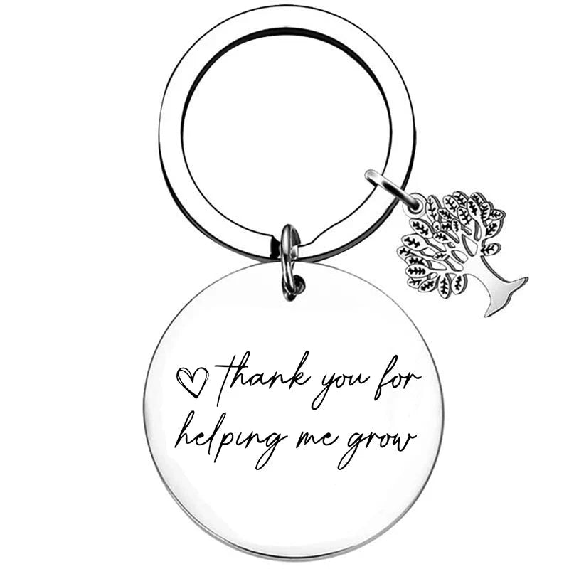 New Teacher Appreciation Gift Keychain Pendant  Graduation Key Chains Keyrings Gift Teachers Plant Seeds That Grow Forever Good Vibrations