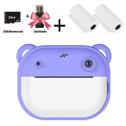Children Digital Camera Instant Print for Kids Thermal Print Camera Instant Photo Printing Camera Video Toys+32G Memory Card Good Vibrations Adult Super Store