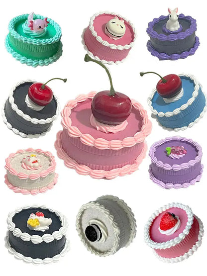 55mm cake-shaped herb grinder plastic spice miller crusher for kitchen tools.