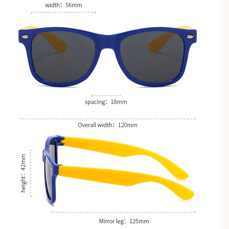 Baby Sunglasses with Glasses Box Boys Girls Outdoor Goggles Sun Glasses AC Lens Safety Glasses and Cases Gift for Kids Good Vibrations