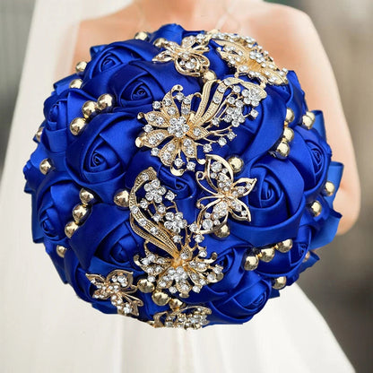 Navy Wedding Bouquet Bridesmaid Bridesmaid Holding Flowers for Wedding Decoration Good Vibrations