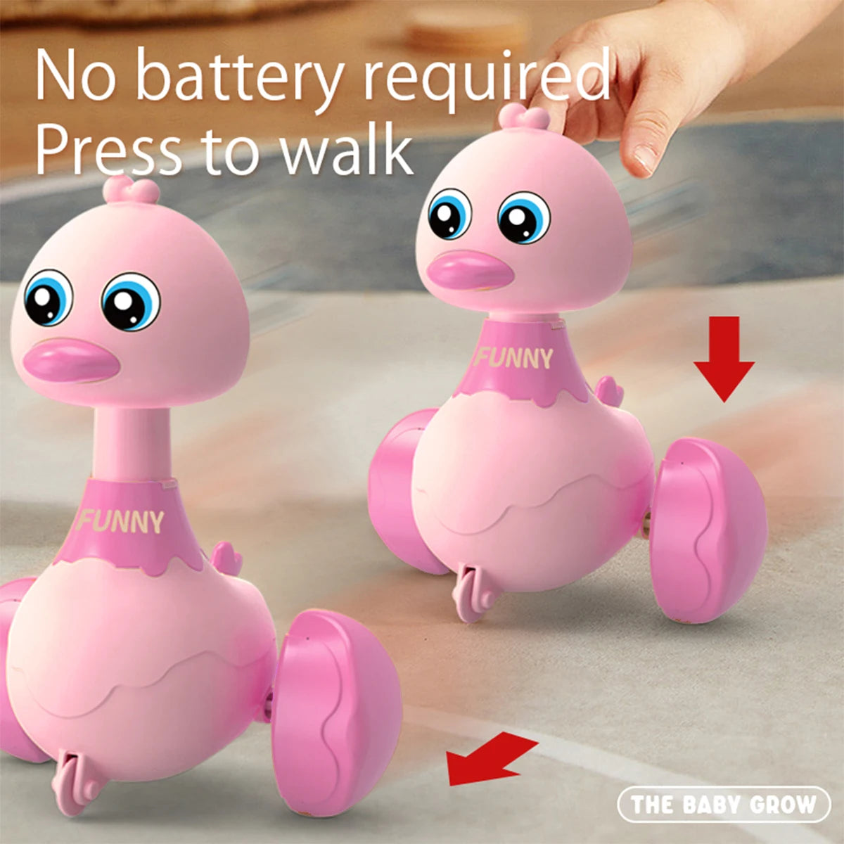 Baby Toy Swing Duck Toy Cartoon Press Vehicles Glide Animal Inertia Pull Back Cars Early Education Toys for Toddlers Boys Girls Good Vibrations