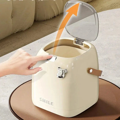 Beishan 2L Luxury Desktop Trash Can, Small Paper Basket With Handle, Suitable For Offices, Bedrooms, Living Rooms, Etc Good Vibrations Adult Super Store