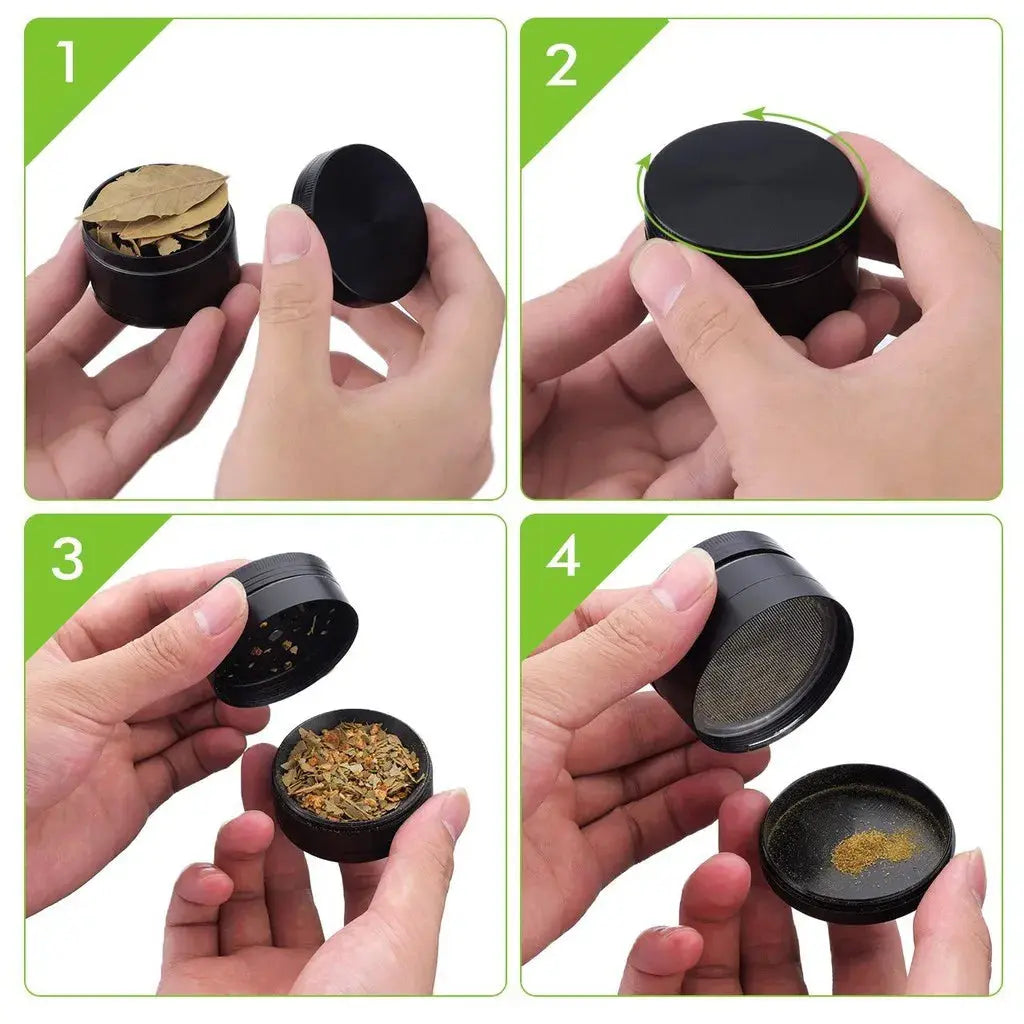 WE PUFF 4 Layers Cute Tobacco Grinder Zinc Alloy Herb Crusher Three Specifications 40/50/63mm Grinders for Smoking Accessories GOOD Vibrations Adult Super Store