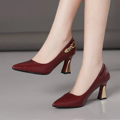 Fashion Women High Heels Shoes Sexy Pointed Toe Elegant Dress Sandals Plus Size Woman 2025 New Spring Designer Party Pumps Good Vibrations