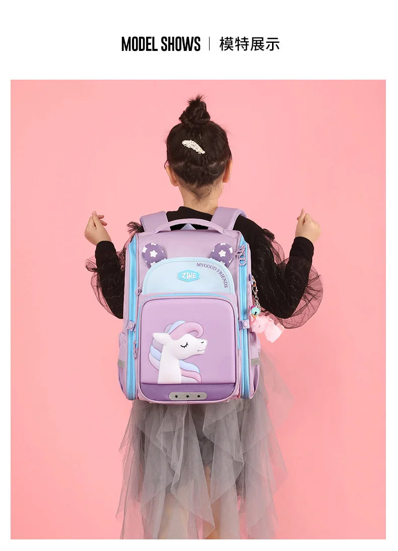 Children's Backpack 2023 Cute Cartoon Fashion New Style Bags Student 2nd To 5th Grade Women's Lightweight Splashproof Backpack Good Vibrations