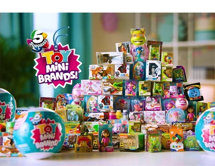 5 Surprise Ball Mini Brands Supermarket Shopping Scene Miniature Gashpon Capsule Toy Figurines Collection Kids Birthday Gifts Good Vibrations