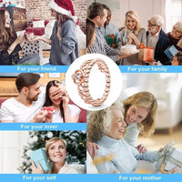 Fashion Jewelry 925 Sterling Silver Classic Rose Gold Series Ring Shining Crown Charm Ring Women's Birthday Exquisite Gift Good Vibrations