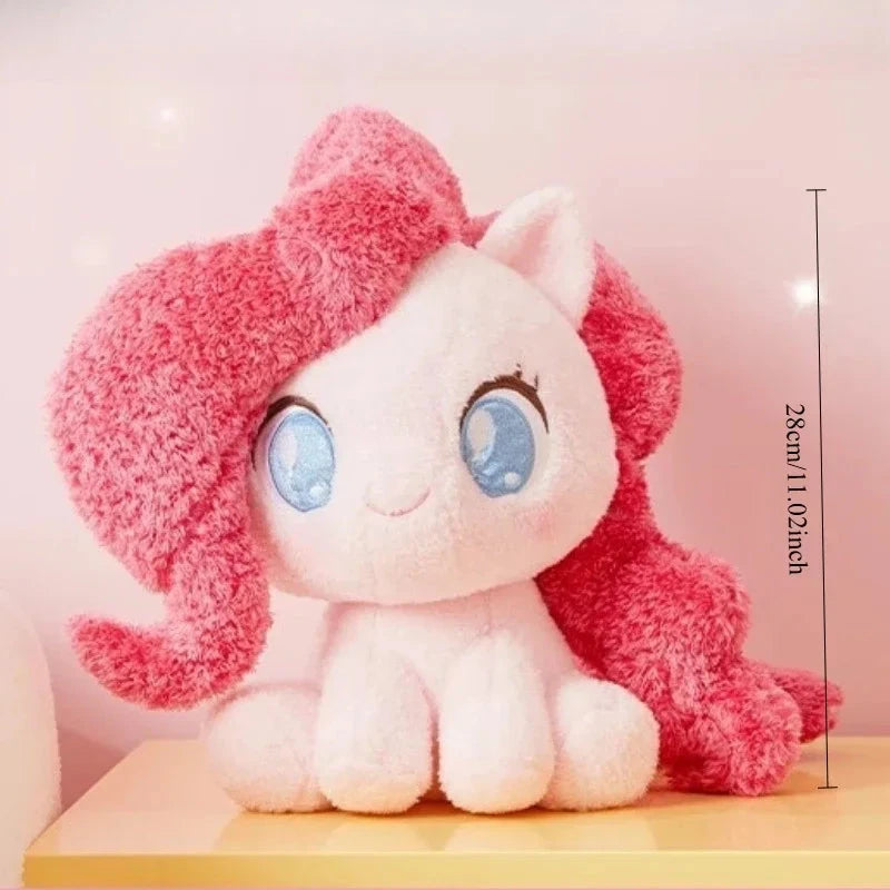 My Little Pony Plush Doll Pony Baby Li Series Q Edition Sitting Dolls Cartoon Soft Ornament for Girls' Birthday Companion Gifts Good Vibrations