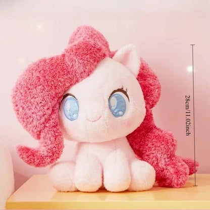 My Little Pony Plush Doll Pony Baby Li Series Q Edition Sitting Dolls Cartoon Soft Ornament for Girls' Birthday Companion Gifts Good Vibrations
