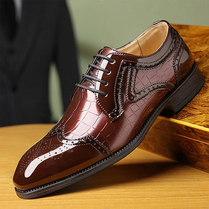 Men's Formal Dress Shoes Oxford Modern Party Tie-up Wedding Office Spring and Autumn Shoes Good Vibrations