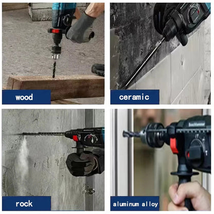VILASTING 26MM Brushless Electric Hammer Drill Multifunctional Rotary Cordless Power Tools For Makita/Dewalt 18V Battery Pin Good Vibrations