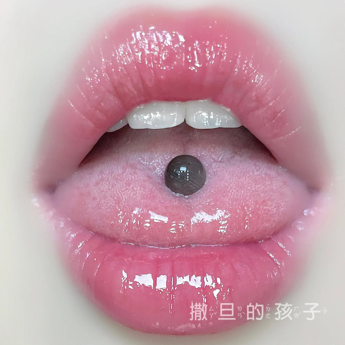 Fashion Tongue Nail Opal Transparent Titanium Tongue Rings Barbell Tongue Piercing Lengua Jewelry for Women Earrings Stud Good Vibrations