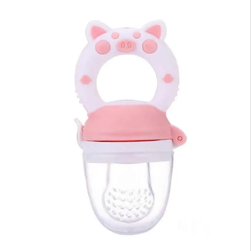 Infant Baby Food Fruit & Vegetable Feeder with Medium Mesh Bag Food Grade Liquid Silicone Yummy Nourishment Feeding Good Vibrations