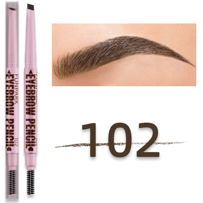 2 in 1 Professional Eyebrow Pencil Eye Makeup for Women 5 Colors Waterproof Long Lasting Eyebrow Brush Eye Brow Pen Cosmetic Gif Good Vibrations