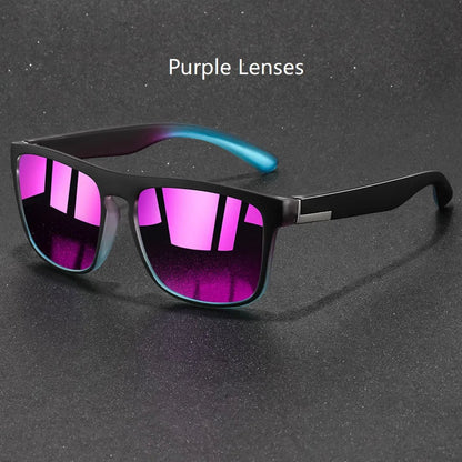 Fashion Vintage Square Sunglasses Men Women Fishing Driving Man Luxury Brand Designer Sun Glasses  Retro Eyewear UV400 Good Vibrations