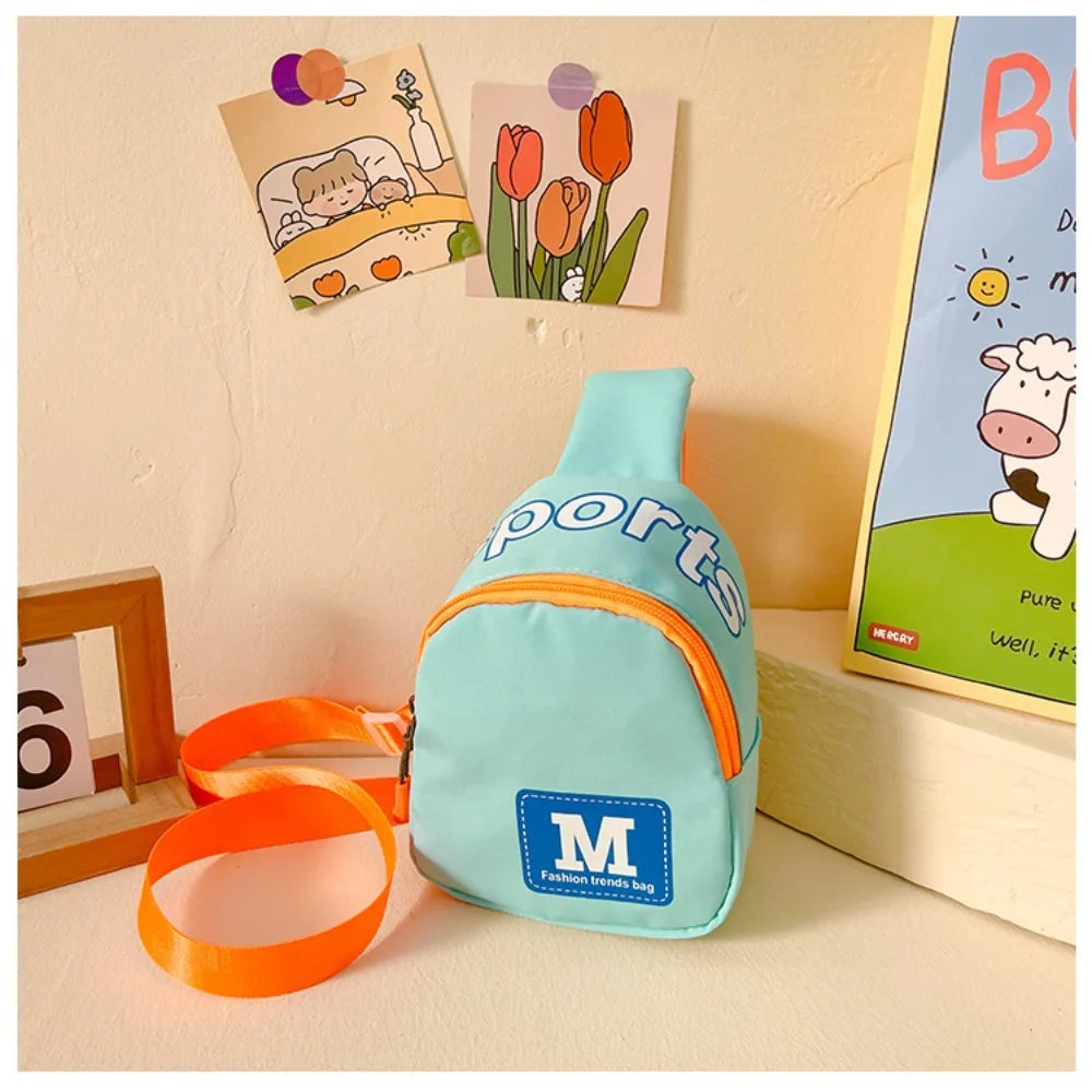 Crossbody Bag Letter Printed Chest Bag Simple Casual Shoulder Bag Adjustable Shoulder Strap Versatile Crossbody Bag Girl Boy Good Vibrations