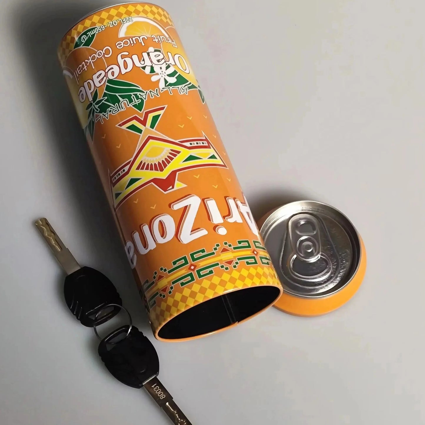 AriZona Drink Can Diversion Safe, Hidden Storage Container, Cash Stash Can with Hidden Compartment for Keys, Cash and Valuables Good Vibrations