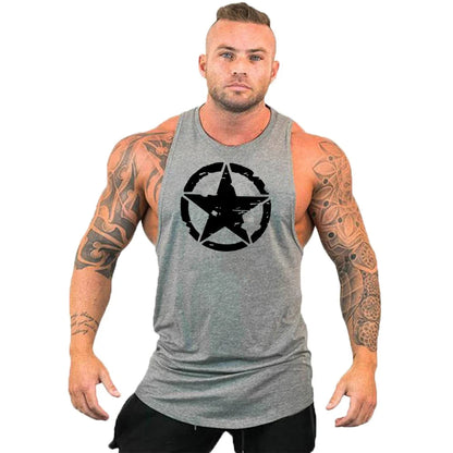 New fashion pure cotton sleeveless shirt vest men's fitness shirt men's undershirt bodybuilding exercise fitness vest fitness me Good Vibrations