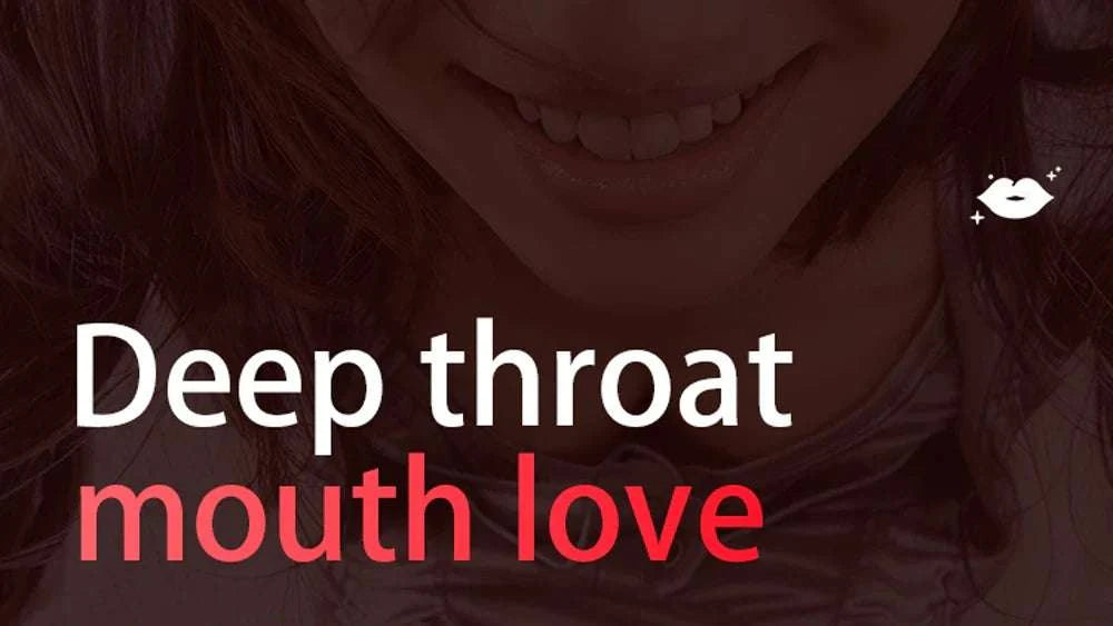 Men's oral sex automatic tongue licking blowjob toy with "deep throat mouth love" text.